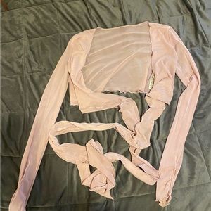 ballerina vibes wrap around top💗🩰